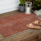 Old Market Textile in Faded Terracotta Outdoor Rug Gallery Image 2