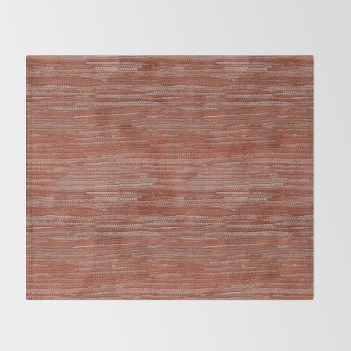 Old Market Textile in Faded Terracotta Throw Blanket Gallery Image 2