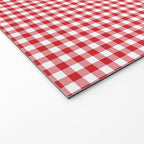 Red Scarlet Flame Gingham Check Welcome Mat Gallery Image 2