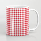 Red Scarlet Flame Gingham Check Coffee Mug Gallery Image 1