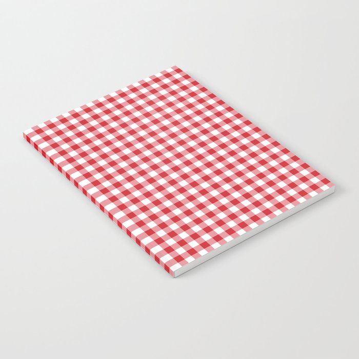 Red Scarlet Flame Gingham Check Notebook Gallery Image 2
