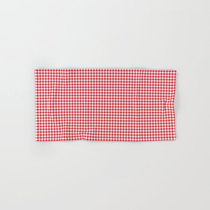 Red Scarlet Flame Gingham Check Bath Towel Gallery Image 1
