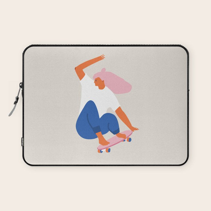 Skateboard girl Laptop Sleeve Gallery Image 1