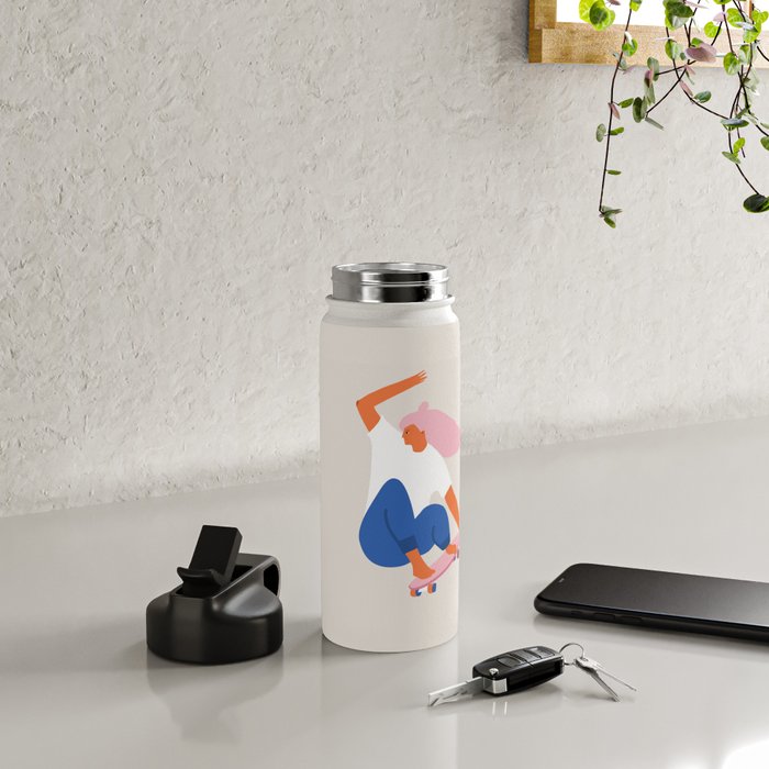 Skateboard girl Water Bottle Gallery Image 4