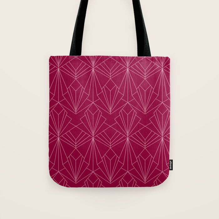 Art Deco in Raspberry Pink Tote Bag Gallery Image 1