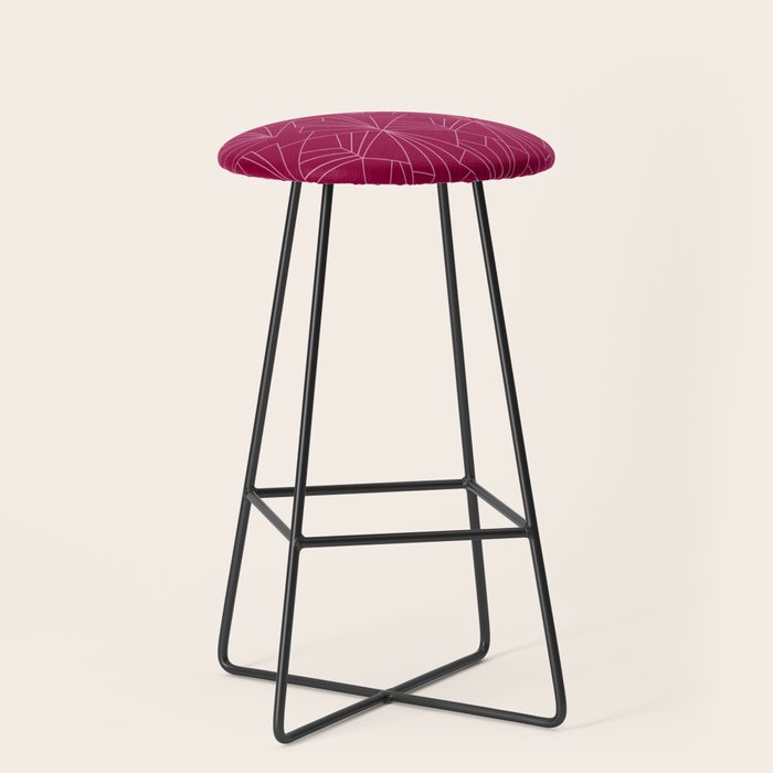 Art Deco in Raspberry Pink Stool Gallery Image 1