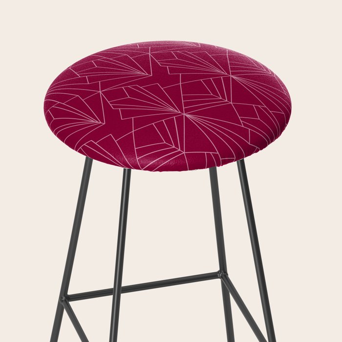 Art Deco in Raspberry Pink Stool Gallery Image 2