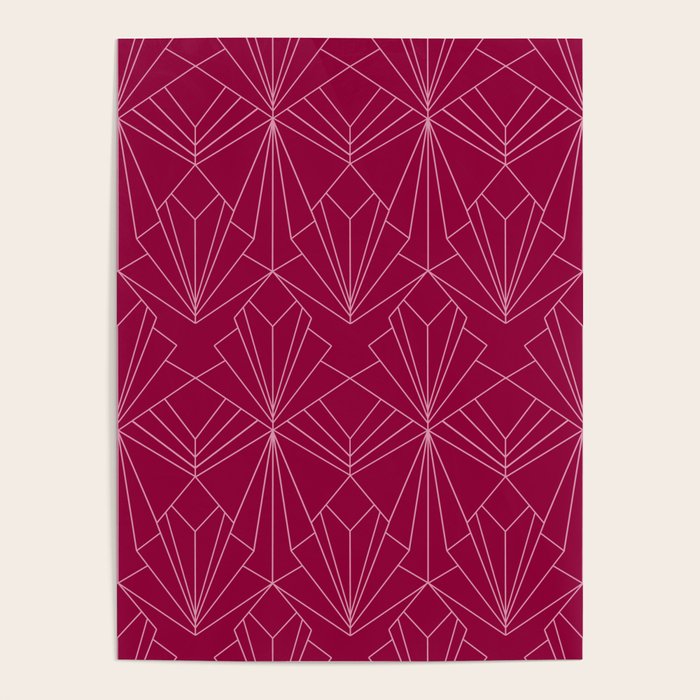 Art Deco in Raspberry Pink Poster Gallery Image 1