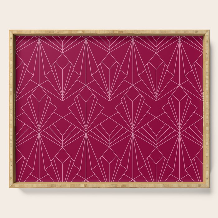 Art Deco in Raspberry Pink Serving Tray Gallery Image 1