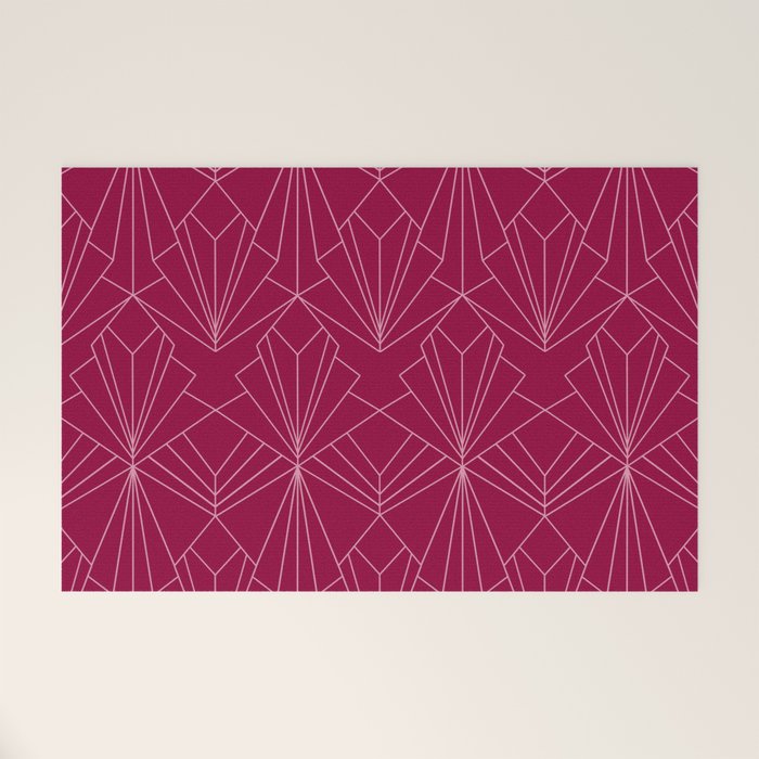 Art Deco in Raspberry Pink Welcome Mat Gallery Image 1