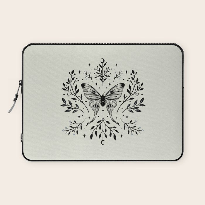Mystical Luna Moth Laptop Sleeve Gallery Image 1