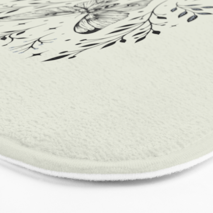 Mystical Luna Moth Bath Mat Gallery Image 3