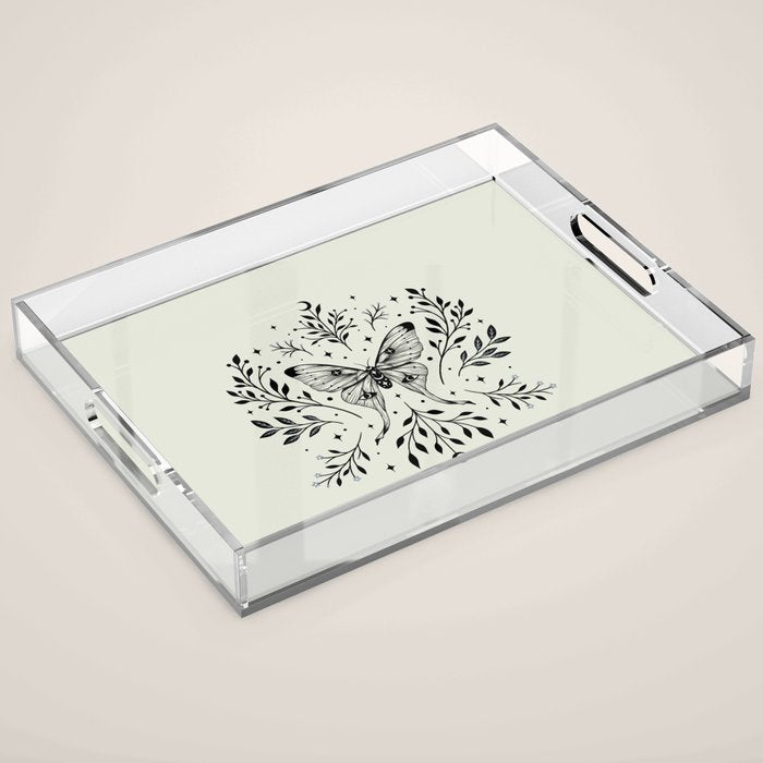 Mystical Luna Moth Acrylic Tray Gallery Image 1