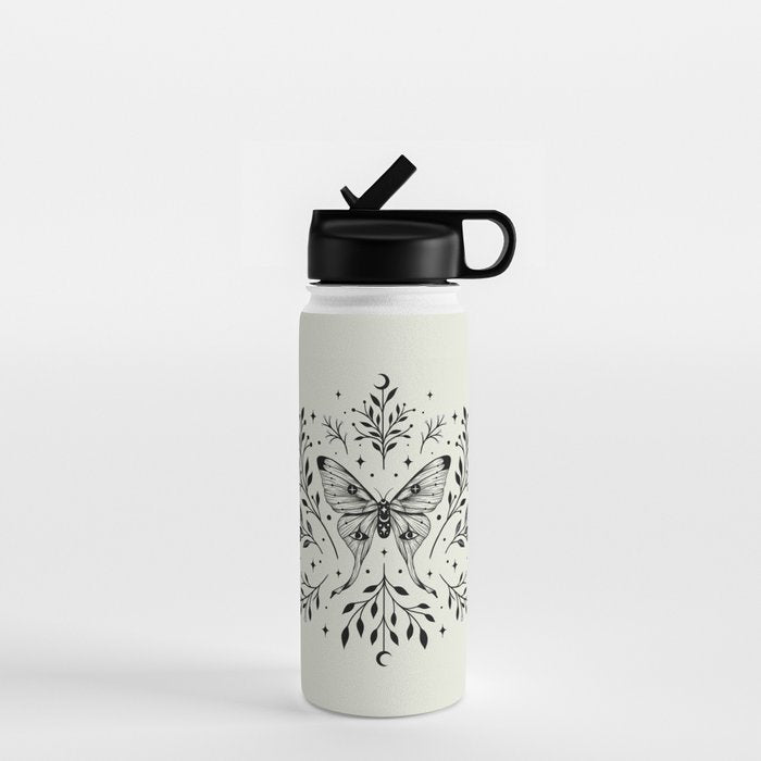 Mystical Luna Moth Water Bottle Gallery Image 1