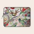 Beautiful colorful Hummingbirds from Art Forms of Nature (1904) landscape painting by Ernst Haeckel Laptop Sleeve Gallery Image 1