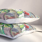 Beautiful colorful Hummingbirds from Art Forms of Nature (1904) landscape painting by Ernst Haeckel Pillow Sham Gallery Image 3