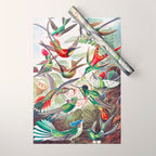 Beautiful colorful Hummingbirds from Art Forms of Nature (1904) landscape painting by Ernst Haeckel Wrapping Paper Gallery Image 1