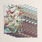 Beautiful colorful Hummingbirds from Art Forms of Nature (1904) landscape painting by Ernst Haeckel Wrapping Paper Gallery Image 3