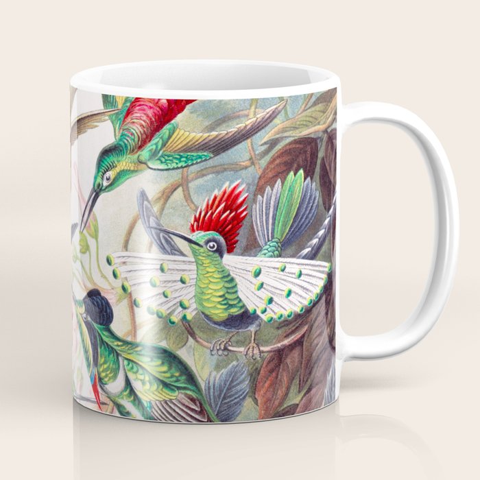 Beautiful colorful Hummingbirds from Art Forms of Nature (1904) landscape painting by Ernst Haeckel Coffee Mug Gallery Image 1