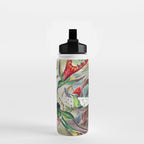 Beautiful colorful Hummingbirds from Art Forms of Nature (1904) landscape painting by Ernst Haeckel Water Bottle Gallery Image 2