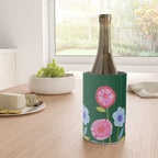 Folky Flowers in Bloom in Green & Pink Wine Chiller Gallery Image 4