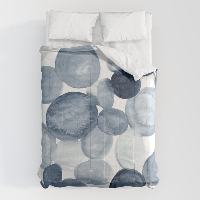 Pebbles Watercolor Abstract Comforter Gallery Image 6