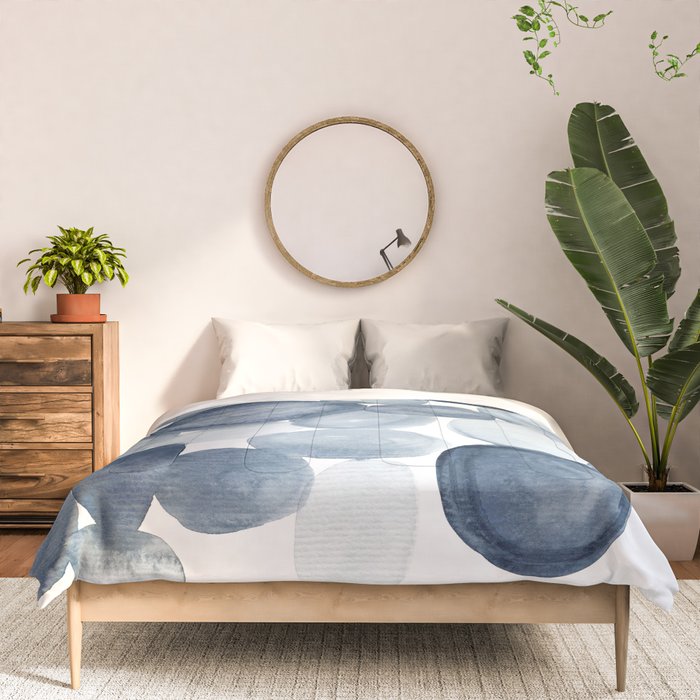 Pebbles Watercolor Abstract Comforter Gallery Image 3