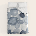 Pebbles Watercolor Abstract Duvet Cover Gallery Image 6