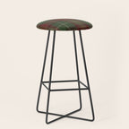 Burgundy Green Classic Plaid Stool Gallery Image 1