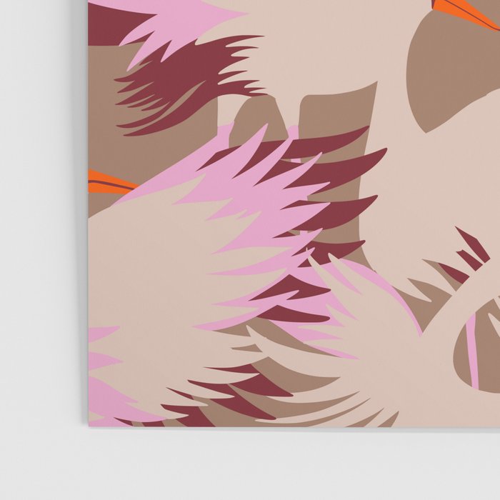 FARM FOLK SWAN Inspired by PANTONE 17 1230 Mocha Mousse Poster Gallery Image 3