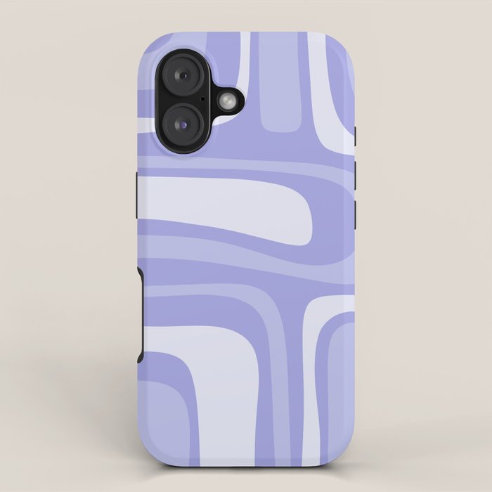 Palm Springs Retro Modern Abstract Pattern in Lavender Light Purple iPhone Case Gallery Image 1