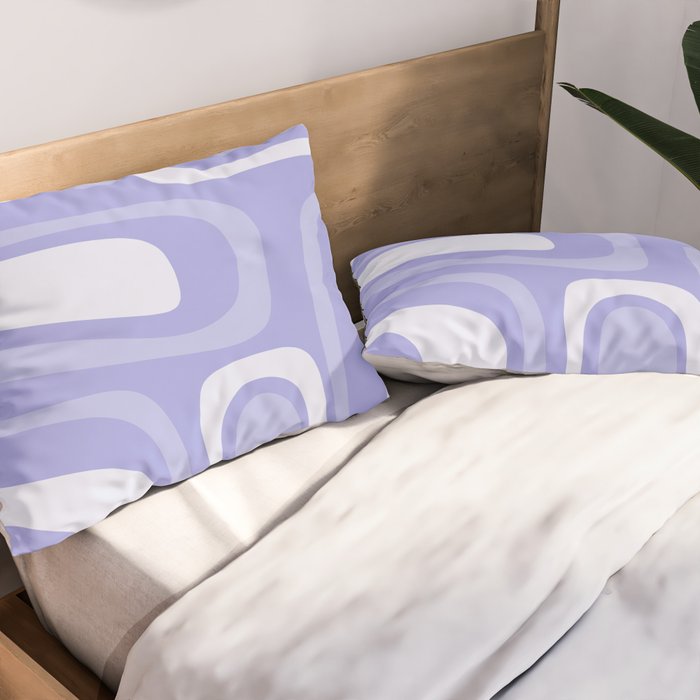 Palm Springs Retro Modern Abstract Pattern in Lavender Light Purple Pillow Sham Gallery Image 2