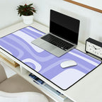 Palm Springs Retro Modern Abstract Pattern in Lavender Light Purple Desk Mat Gallery Image 2