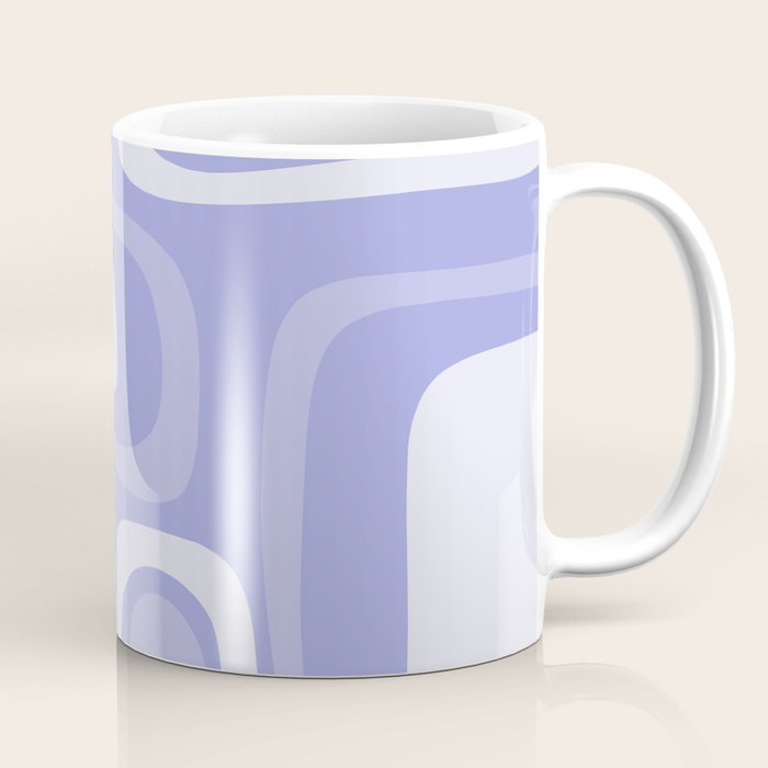 Palm Springs Retro Modern Abstract Pattern in Lavender Light Purple Coffee Mug Gallery Image 1