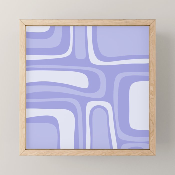 Palm Springs Retro Modern Abstract Pattern in Lavender Light Purple Mini Art Print Gallery Image 1