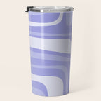 Palm Springs Retro Modern Abstract Pattern in Lavender Light Purple Travel Mug Gallery Image 3