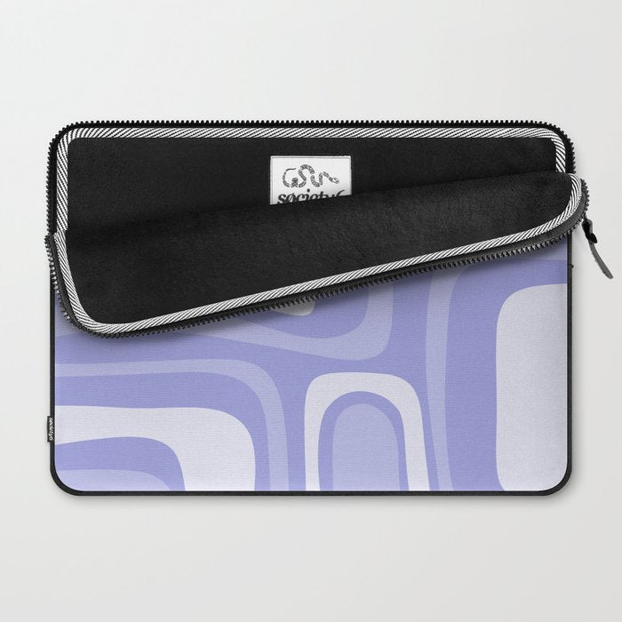 Palm Springs Retro Modern Abstract Pattern in Lavender Light Purple Laptop Sleeve Gallery Image 2