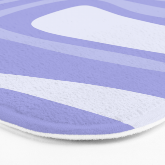 Palm Springs Retro Modern Abstract Pattern in Lavender Light Purple Bath Mat Gallery Image 3