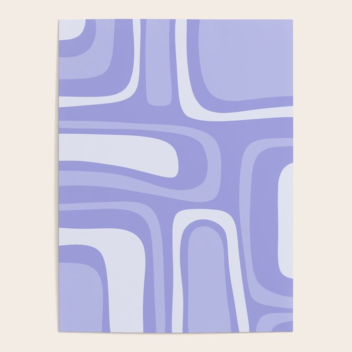 Palm Springs Retro Modern Abstract Pattern in Lavender Light Purple Poster Gallery Image 4
