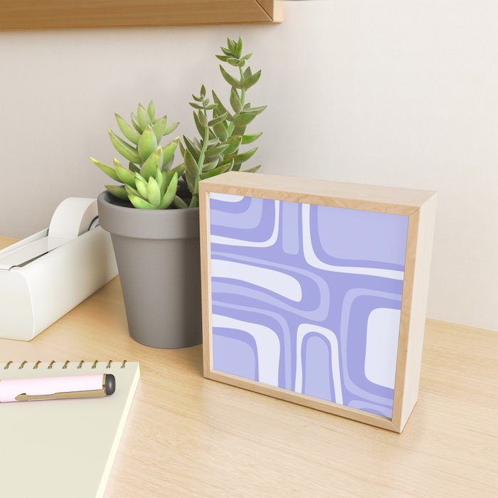 Palm Springs Retro Modern Abstract Pattern in Lavender Light Purple Mini Art Print Gallery Image 2