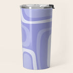Palm Springs Retro Modern Abstract Pattern in Lavender Light Purple Travel Mug Gallery Image 2