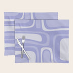 Palm Springs Retro Modern Abstract Pattern in Lavender Light Purple Placemat Gallery Image 1