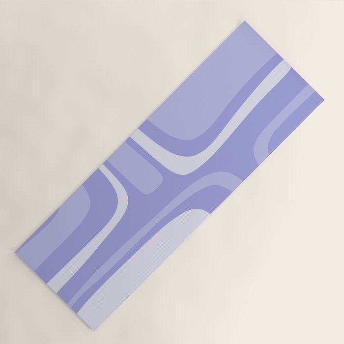 Palm Springs Retro Modern Abstract Pattern in Lavender Light Purple Yoga Mat Gallery Image 1