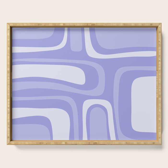 Palm Springs Retro Modern Abstract Pattern in Lavender Light Purple Serving Tray Gallery Image 1
