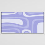 Palm Springs Retro Modern Abstract Pattern in Lavender Light Purple Desk Mat Gallery Image 3