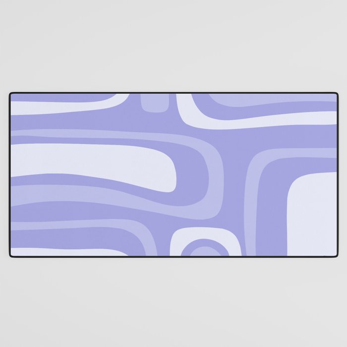 Palm Springs Retro Modern Abstract Pattern in Lavender Light Purple Desk Mat Gallery Image 3