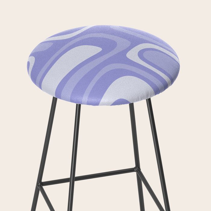 Palm Springs Retro Modern Abstract Pattern in Lavender Light Purple Stool Gallery Image 2