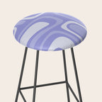 Palm Springs Retro Modern Abstract Pattern in Lavender Light Purple Stool Gallery Image 2
