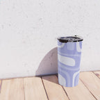 Palm Springs Retro Modern Abstract Pattern in Lavender Light Purple Travel Mug Gallery Image 4