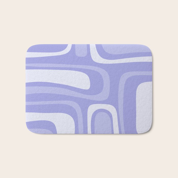 Palm Springs Retro Modern Abstract Pattern in Lavender Light Purple Bath Mat Gallery Image 1